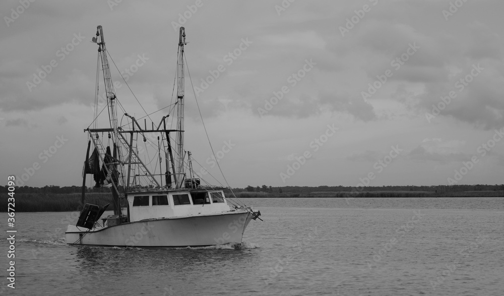 Commercial Fishing Boat Heading Out to Fish