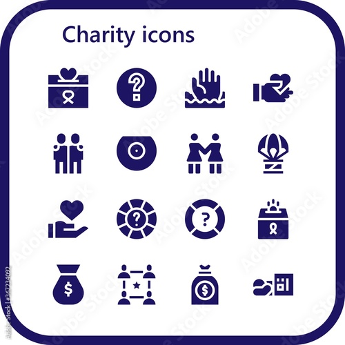 charity icon set