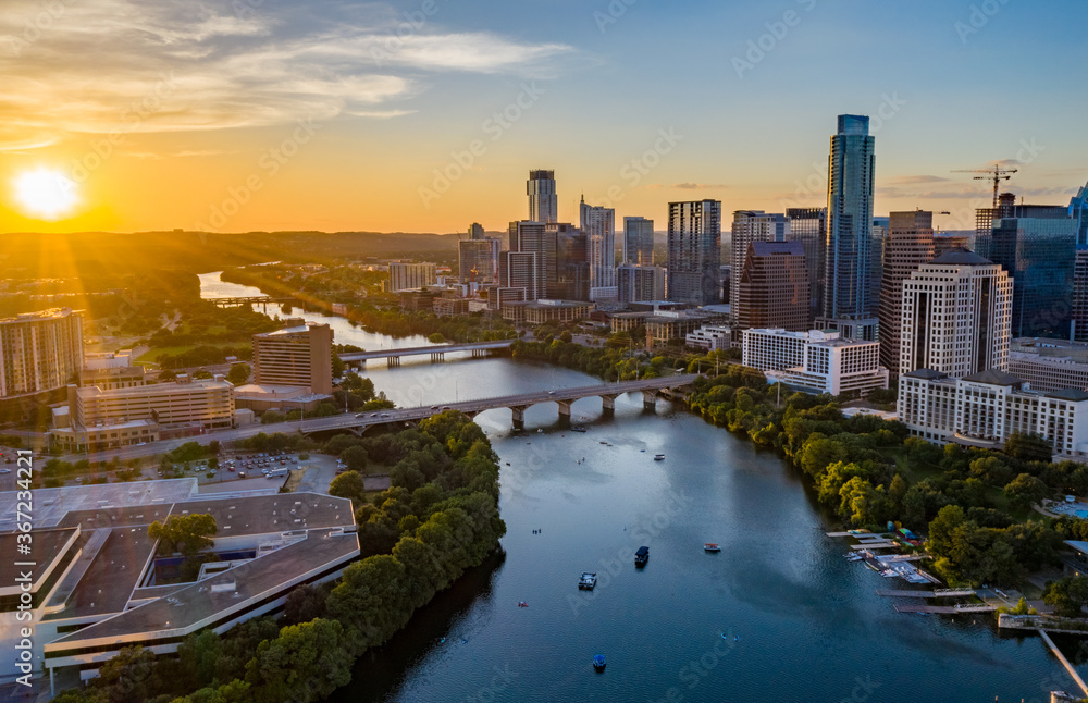 Austin Texas Downtown Aerial