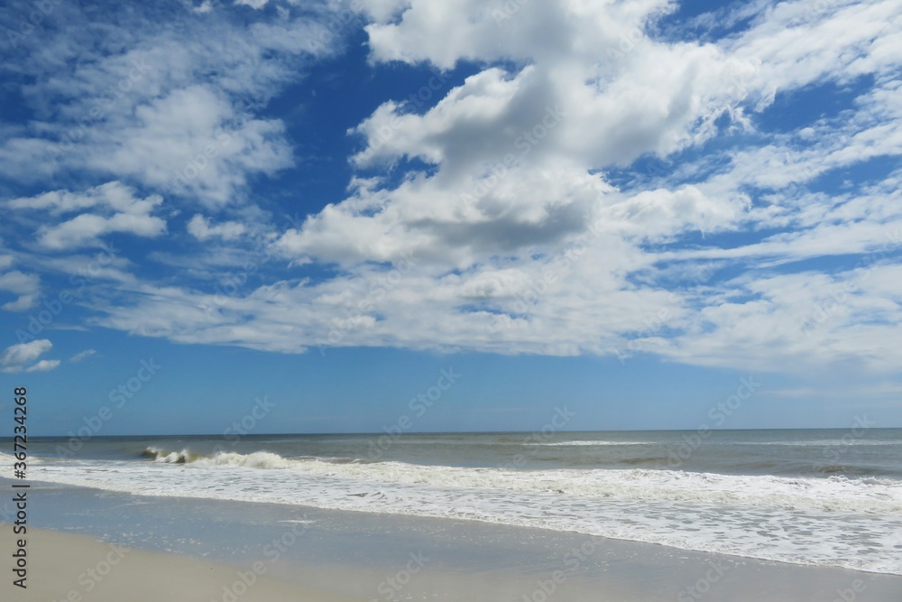 Beautiful ocean and sky view on Atlantic coast of North Florida Beautiful ocean and sky view on Atlantic coast of North Florida