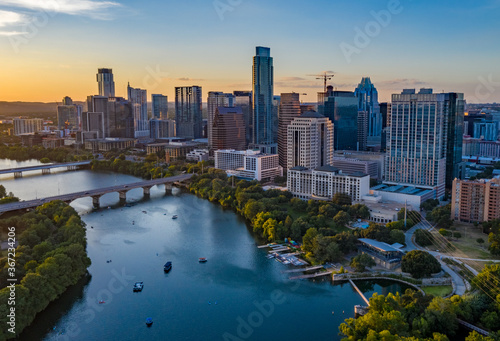 Austin Texas Downtown Aerial photo