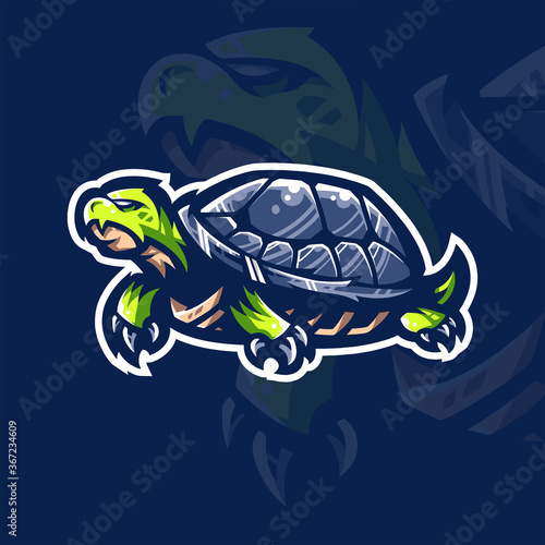 Turtle e-sports team logo template