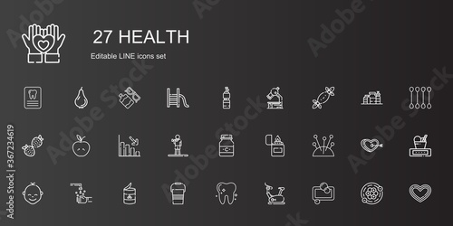 health icons set