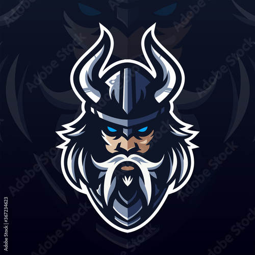 Viking e-sports team logo template