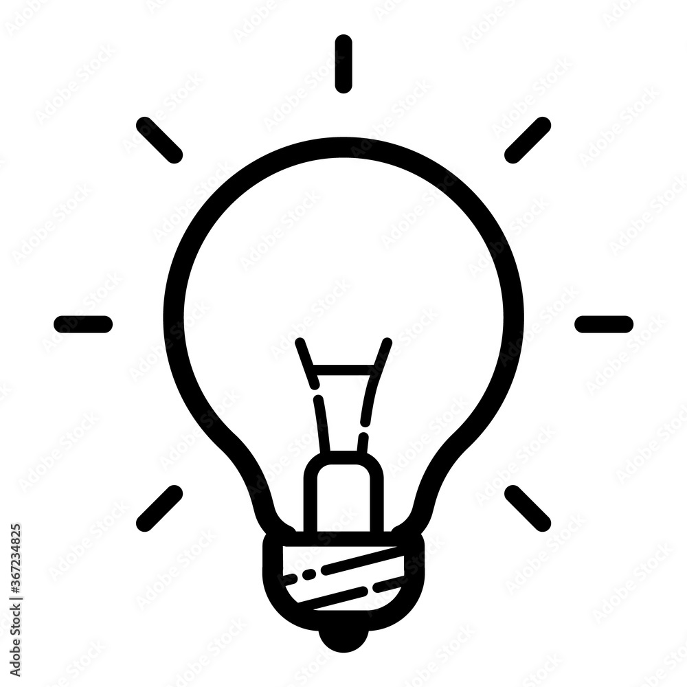 Lightbulb Innovation Idea Flat Icon Isolated On White Background Lightbulb Innovation Idea Flat Icon Isolated On White Background