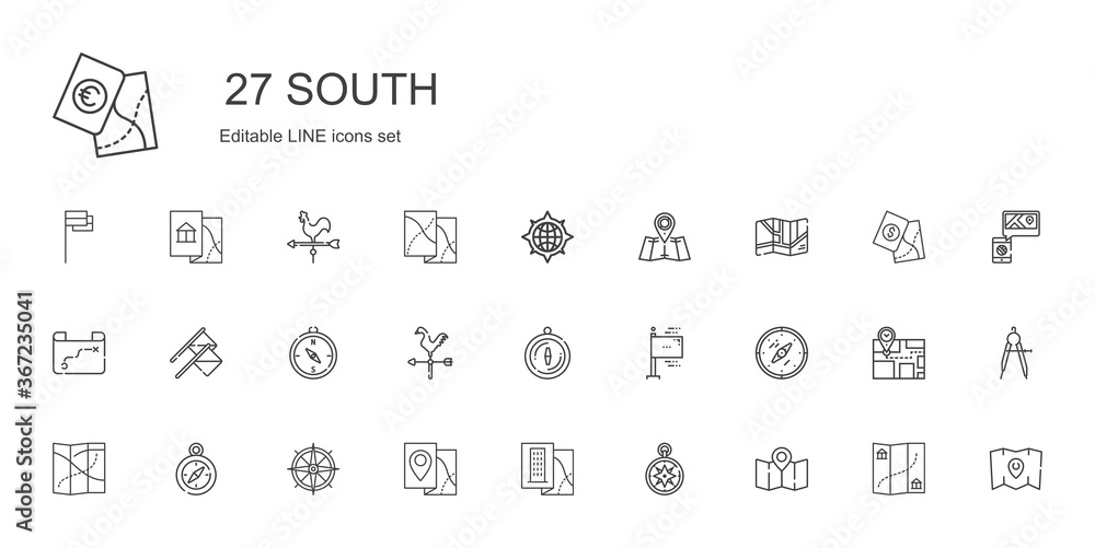 south icons set south icons set
