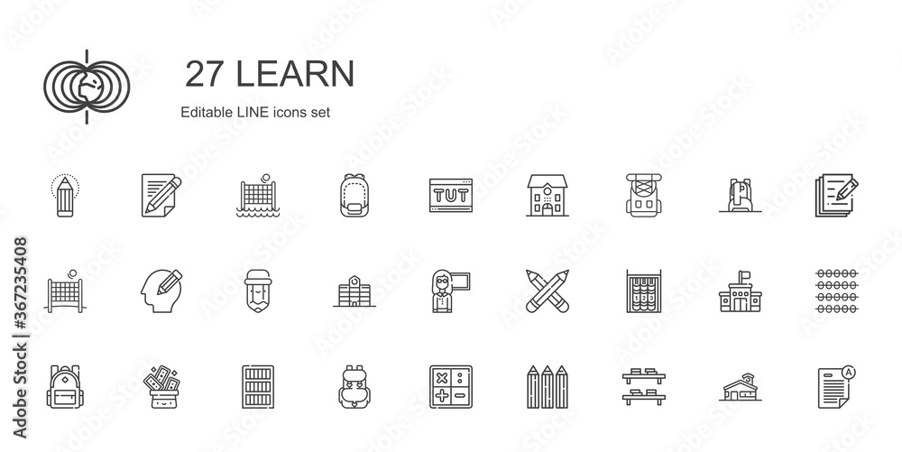 learn icons set learn icons set