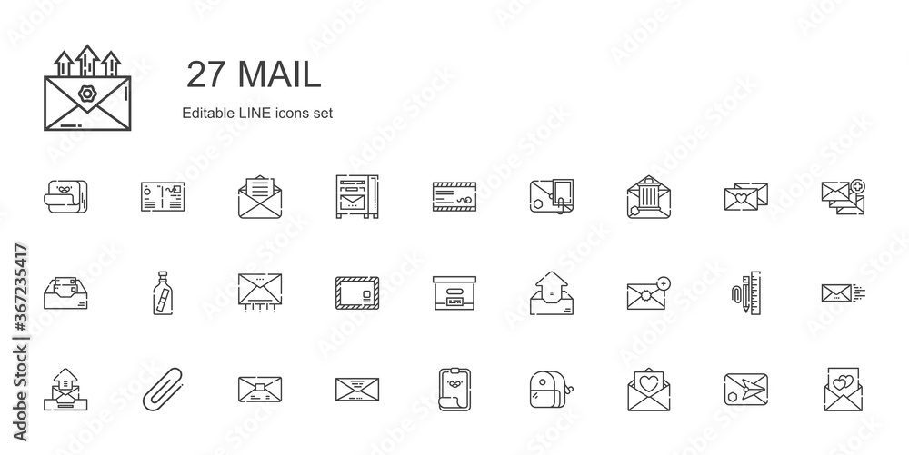 mail icons set
