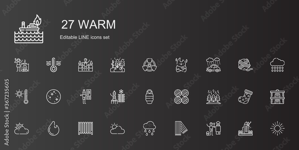 warm icons set warm icons set
