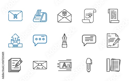 letter icons set