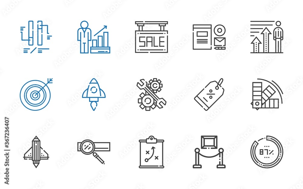 marketing icons set marketing icons set