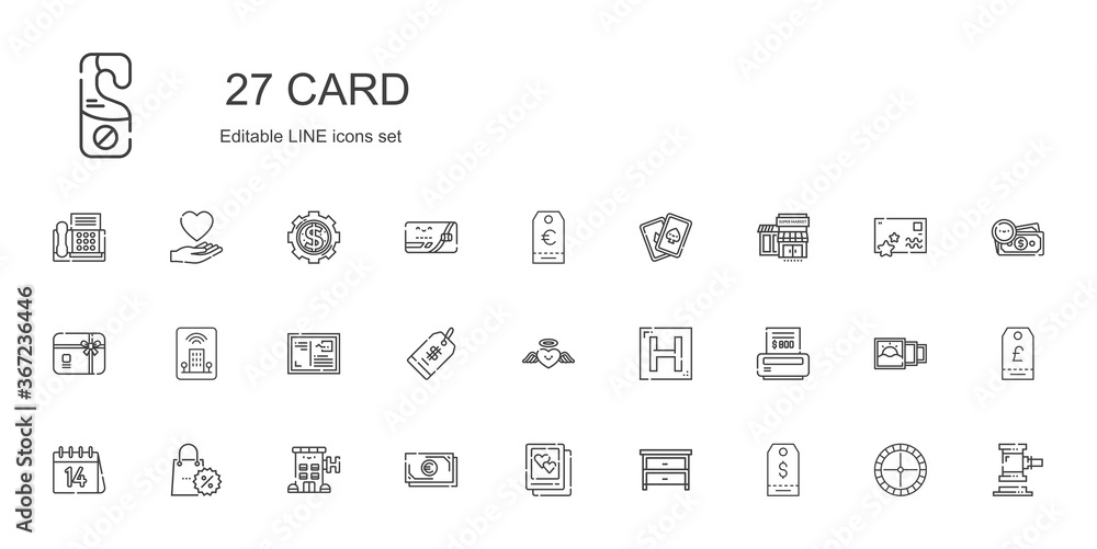 card icons set card icons set