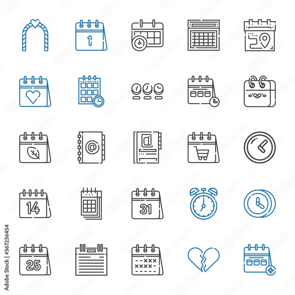 date icons set date icons set