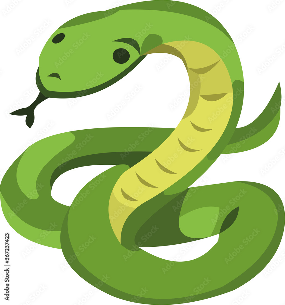Vector illustration of a snake cartoon Vector illustration of a snake cartoon