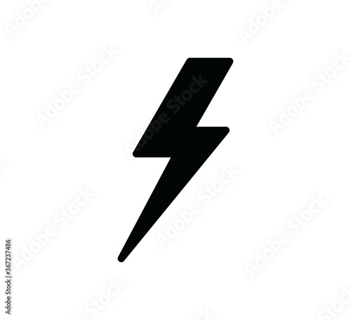 Lightning icon vector flat style