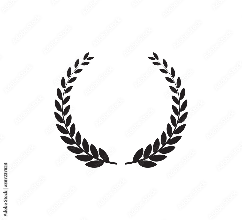 Laurel icon vector logo design template Laurel icon vector logo design template