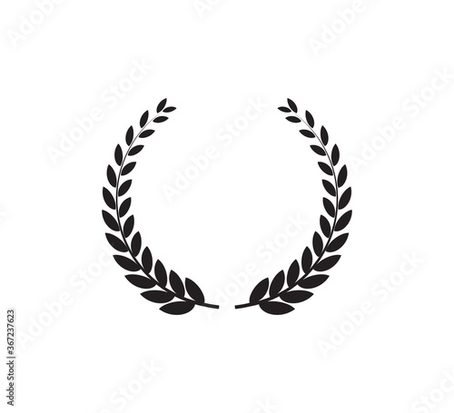 Laurel icon vector logo design template