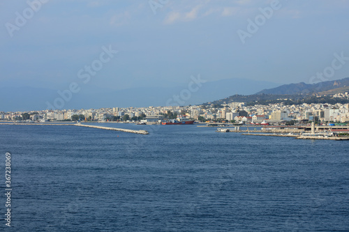 Patra , Greece, Monday 4 July 2020 view of the city port from ship covid-19 season holidays high quality prints