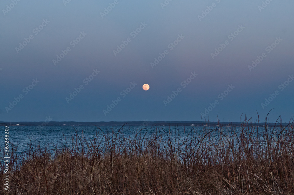 moon over the sea