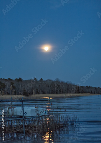 moon over the ocean