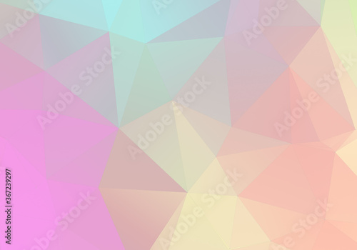 Abstract colorful triangle in pastel gradation background. 3D render triangles modern for background wallpaper and Business template.