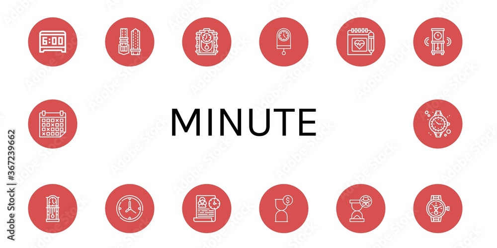 minute simple icons set minute simple icons set