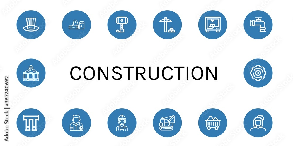 Set of construction icons Set of construction icons
