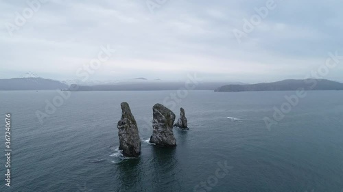 Aerial view of beautiful Avacha bay