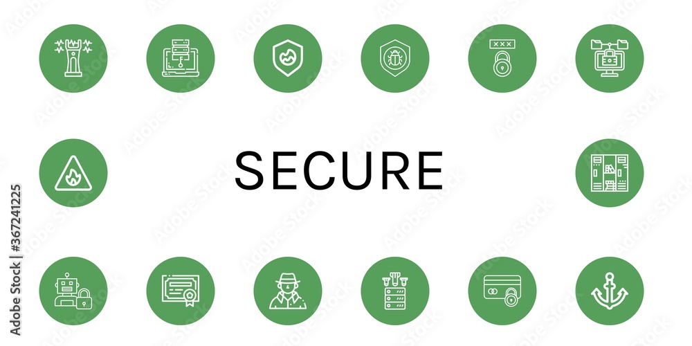 secure icon set secure icon set