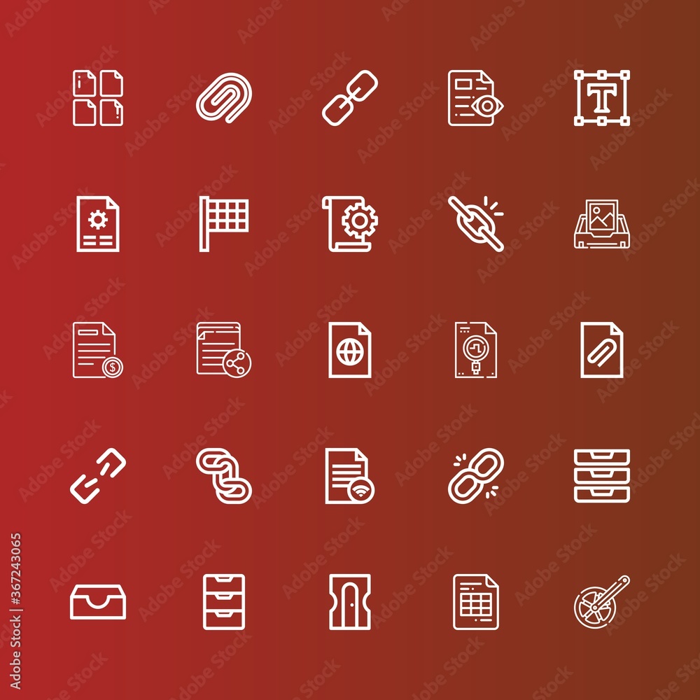 Editable 25 attach icons for web and mobile Editable 25 attach icons for web and mobile