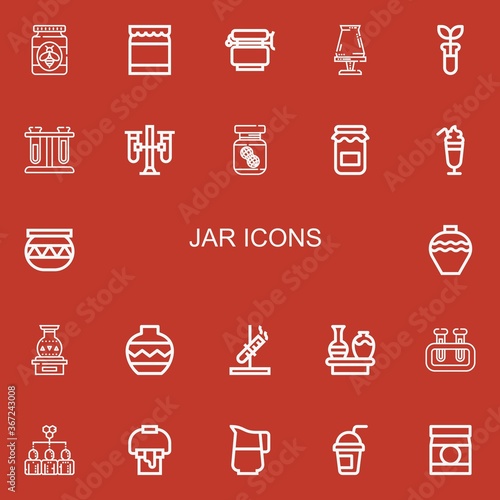 Editable 22 jar icons for web and mobile