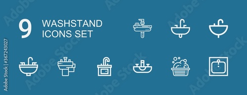 Editable 9 washstand icons for web and mobile