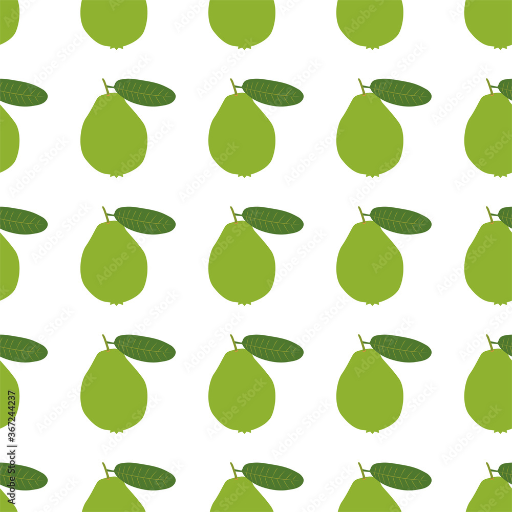Guava Fruit. Seamless Vector Patterns Guava Fruit. Seamless Vector Patterns