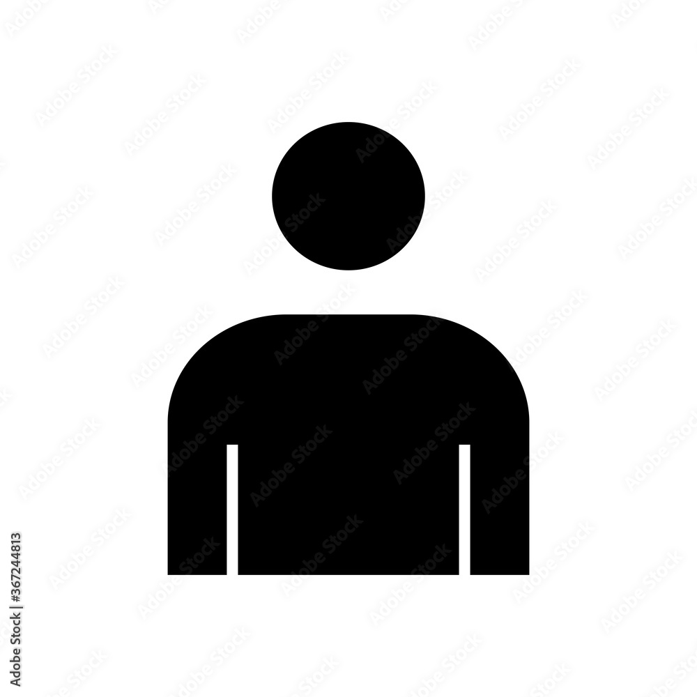 Persona. Icono vector aislado en fondo blanco. Usuario. Estilo silueta ...
