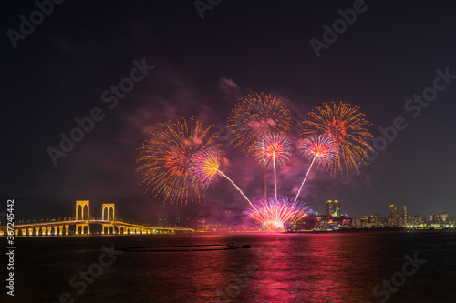 Canvas Print 30th Macao International Fireworks Festival 2019.