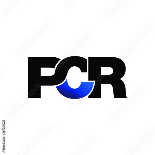 Letter PCR simple logo icon design vector