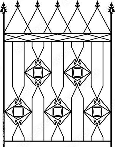Wrought Iron Gate, Ornamental Design