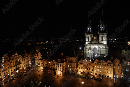 Church of Our Lady before Tyn. Cityscape of Praha, Czech. 