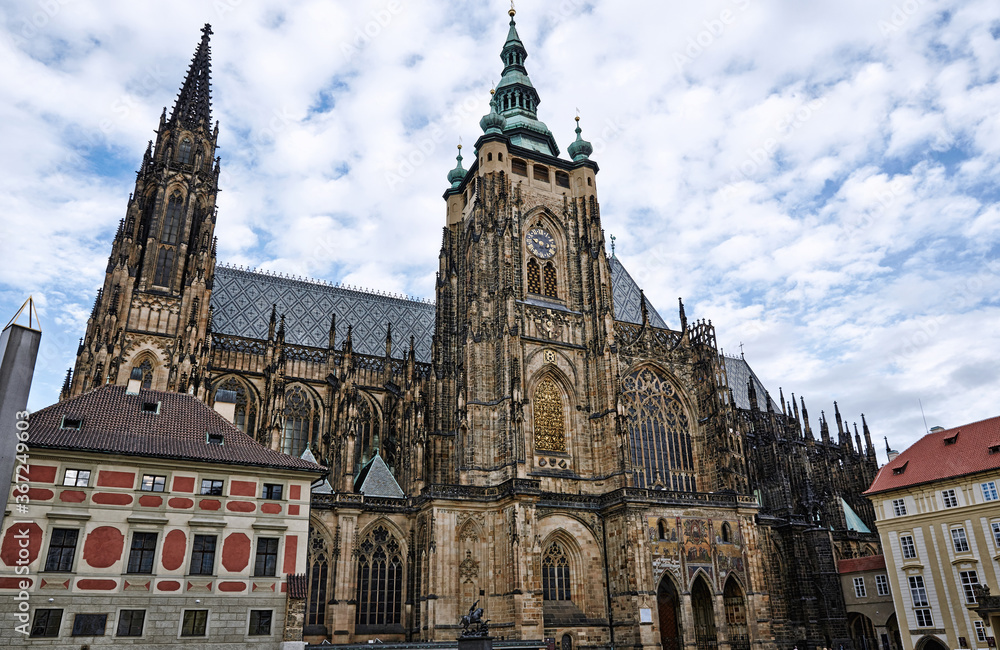 St. Vitus Cathedral. Cityscape of Praha, Czech.
