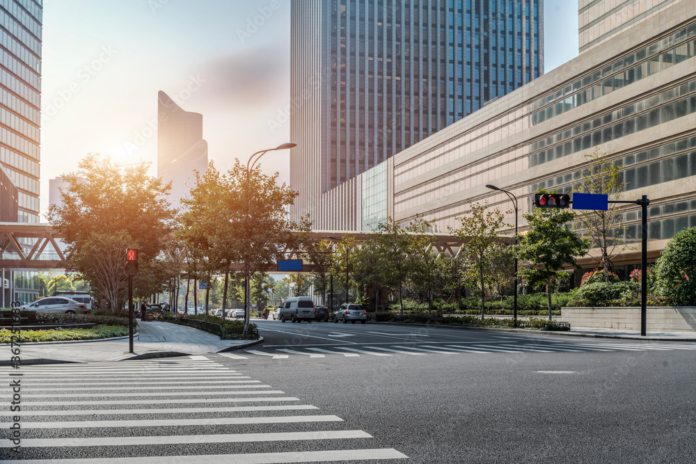 Fototapeta premium Urban streets and modern architecture