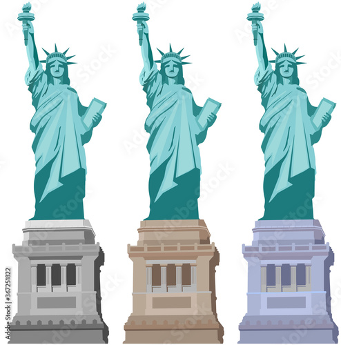 Set of Statues of Liberty