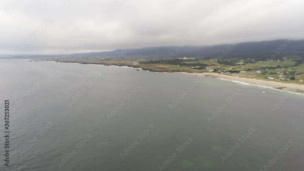 Aerial view of beautiful beach in Galicia,Spain. Drone Video Aerial view of beautiful beach in Galicia,Spain. Drone Video