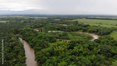 aerial view of countryside