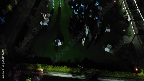 time lapse of people walking in the tunnel