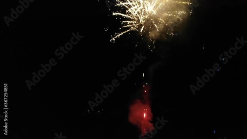 fireworks in the night sky