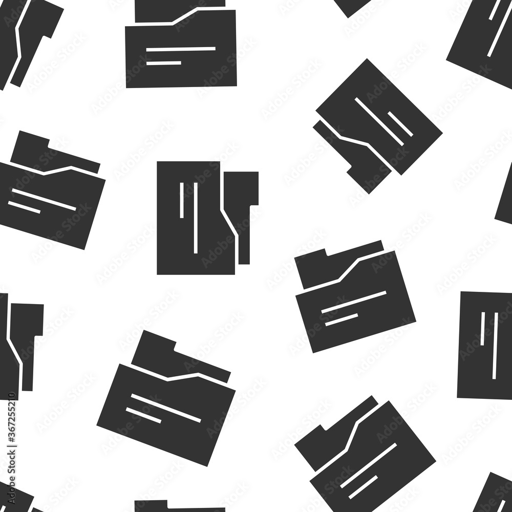 File folder icon in flat style. Documents archive vector illustration on isolated background. Storage seamless pattern business concept. File folder icon in flat style. Documents archive vector illustration on isolated background. Storage seamless pattern business concept.