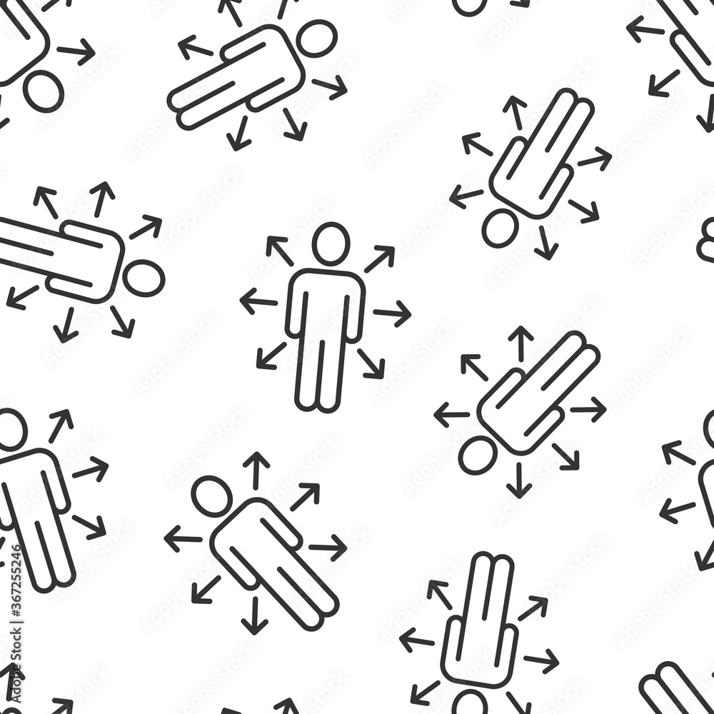 Mind awareness icon in flat style. Idea human vector illustration on white isolated background. Customer brain seamless pattern business concept. Mind awareness icon in flat style. Idea human vector illustration on white isolated background. Customer brain seamless pattern business concept.