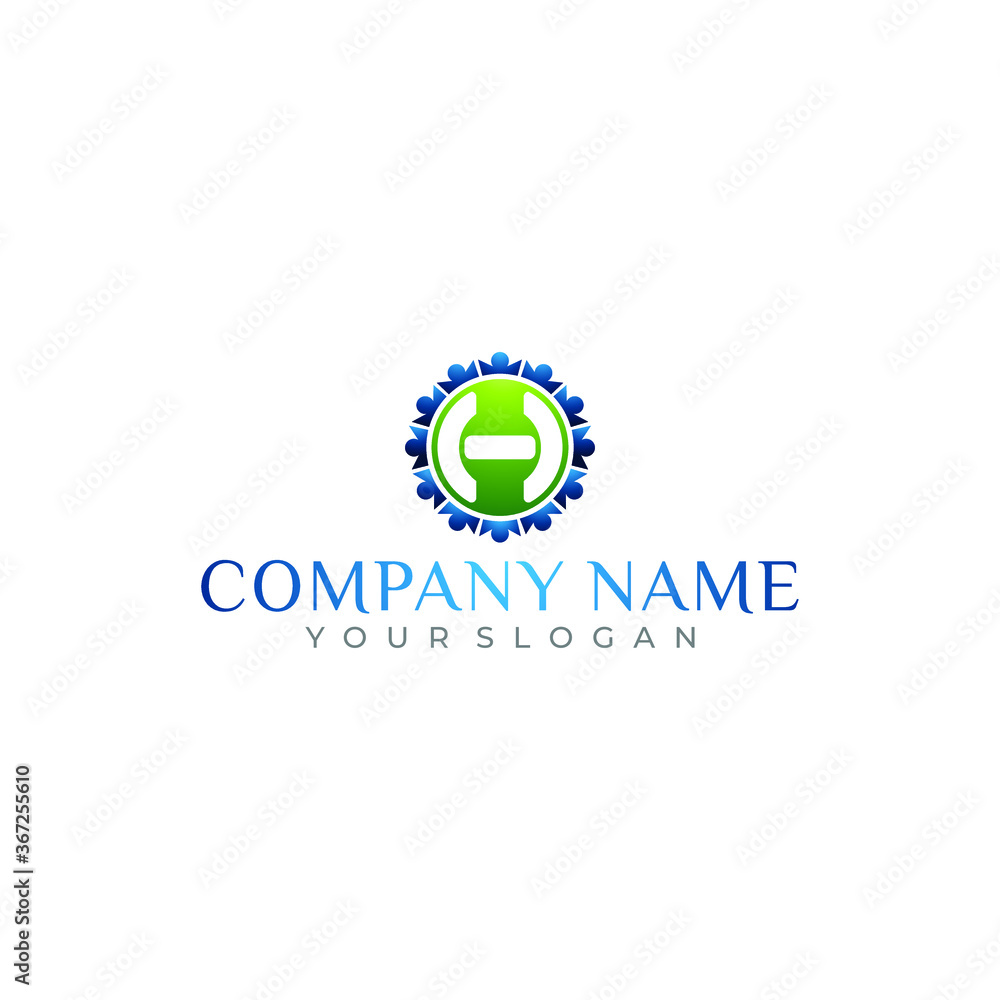 Creative people logo design template with circle Creative people logo design template with circle
