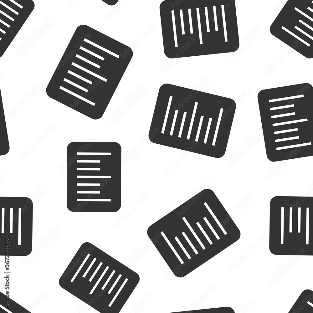 Barcode icon in flat style. Product distribution vector illustration on white isolated background. Bar code seamless pattern business concept. Barcode icon in flat style. Product distribution vector illustration on white isolated background. Bar code seamless pattern business concept.