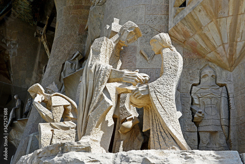 Passionsfassade Sagrada Familia, Barcelona Spanien 